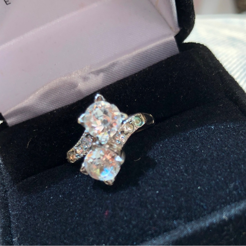 Vintage Thomas McGrath Sterling Silver CZ Ring size 6 - Picture 2 of 16